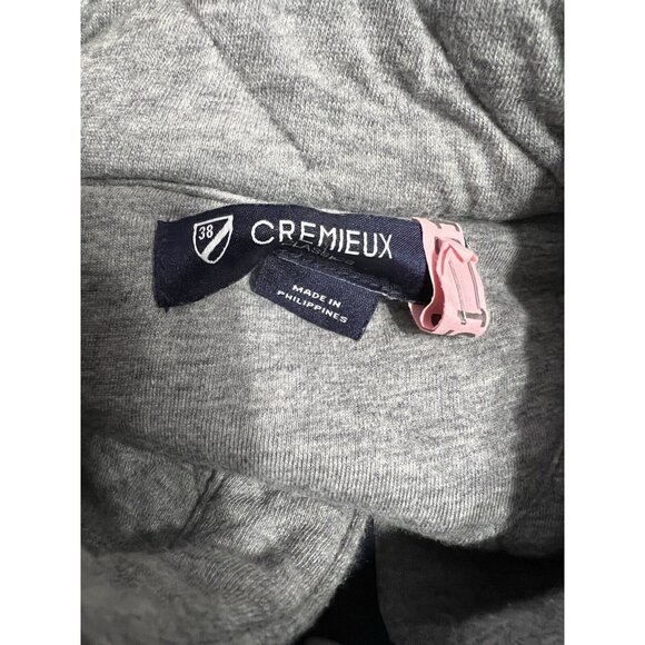 Cremieux Men Quilted Pullover Sweater Sweatshirt M Gray Quarter Snap Mock Neck - Picture 6 of 8